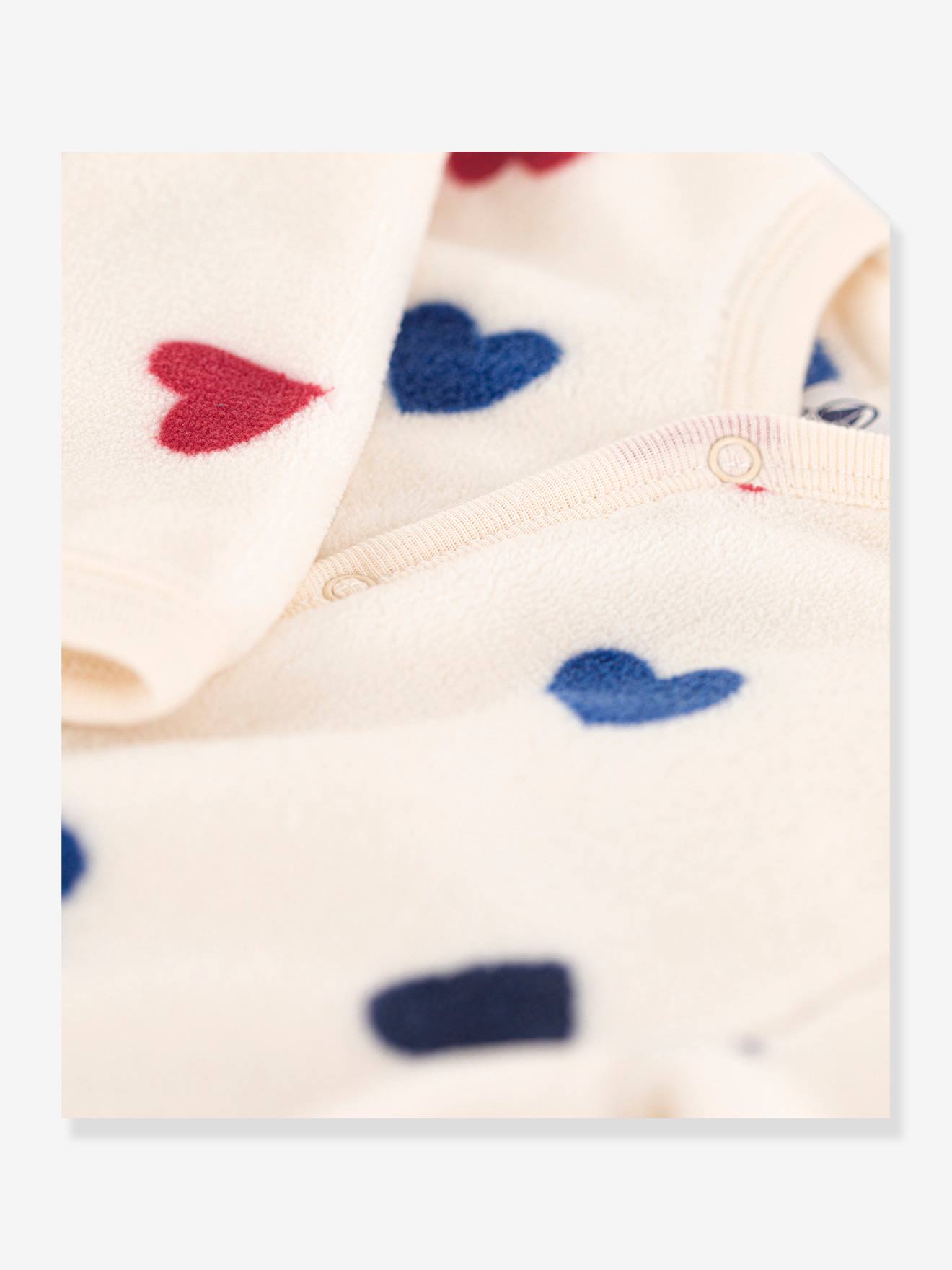 Petit Bateau Baby Fleece-Overall PETIT BATEAU - beige bedruckt