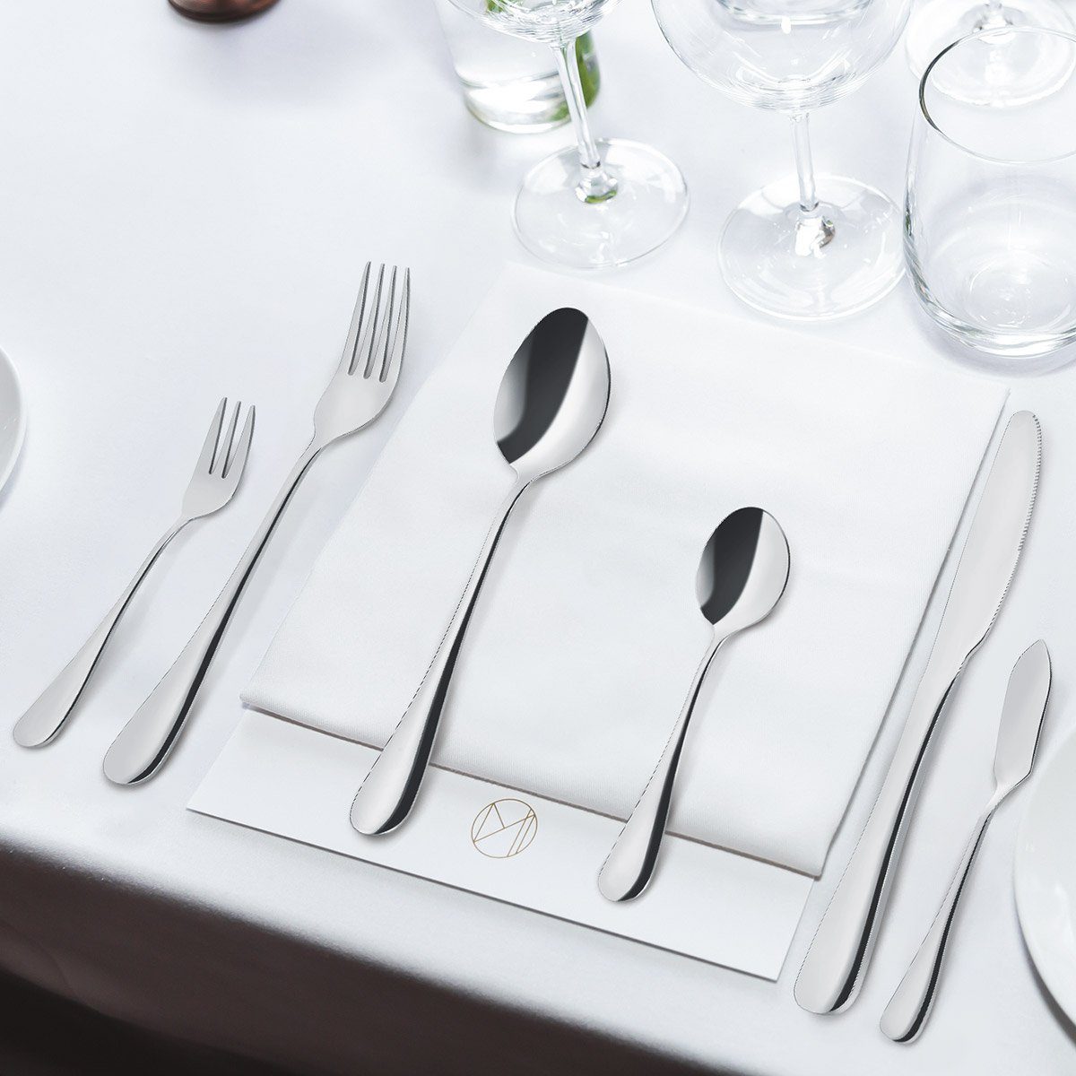 7Magic Besteck-Set, 72 teilig Spiegelpolierte Silber Besteckset