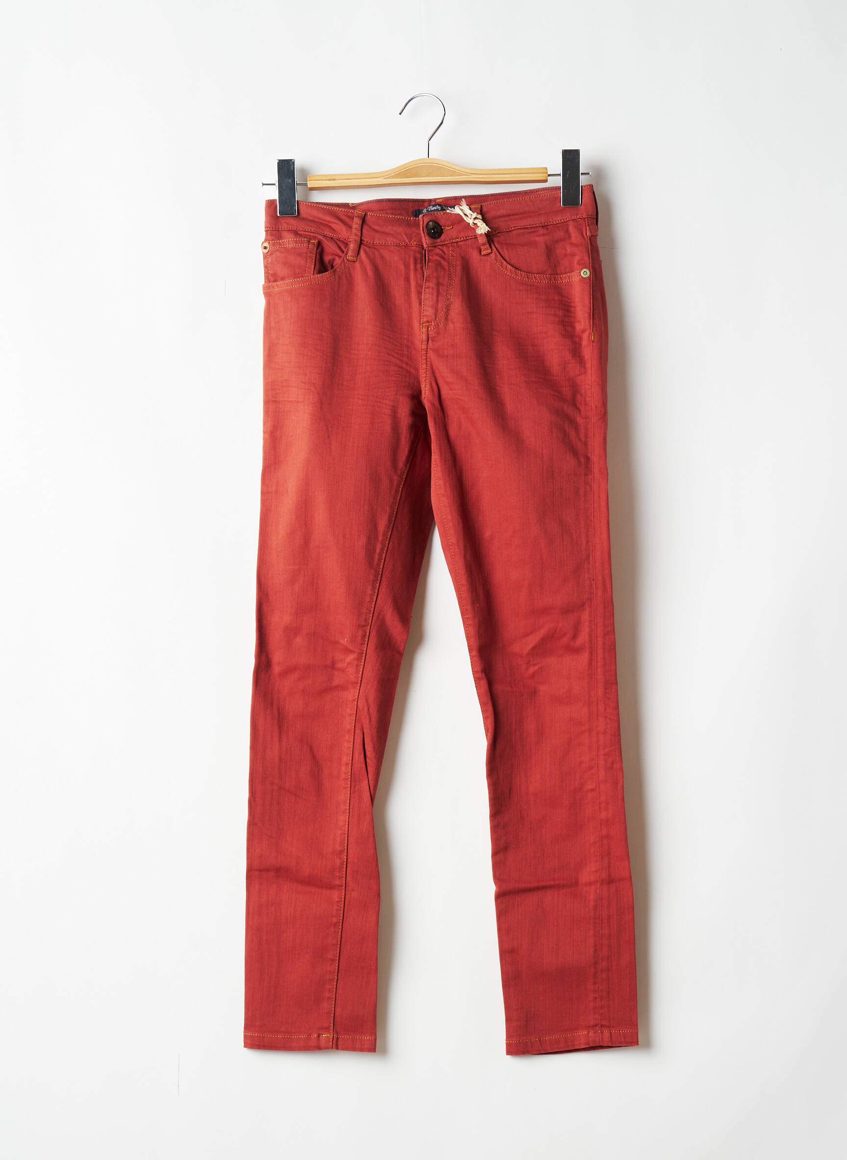R95th Jeans Coupe Slim Femme couleur orange