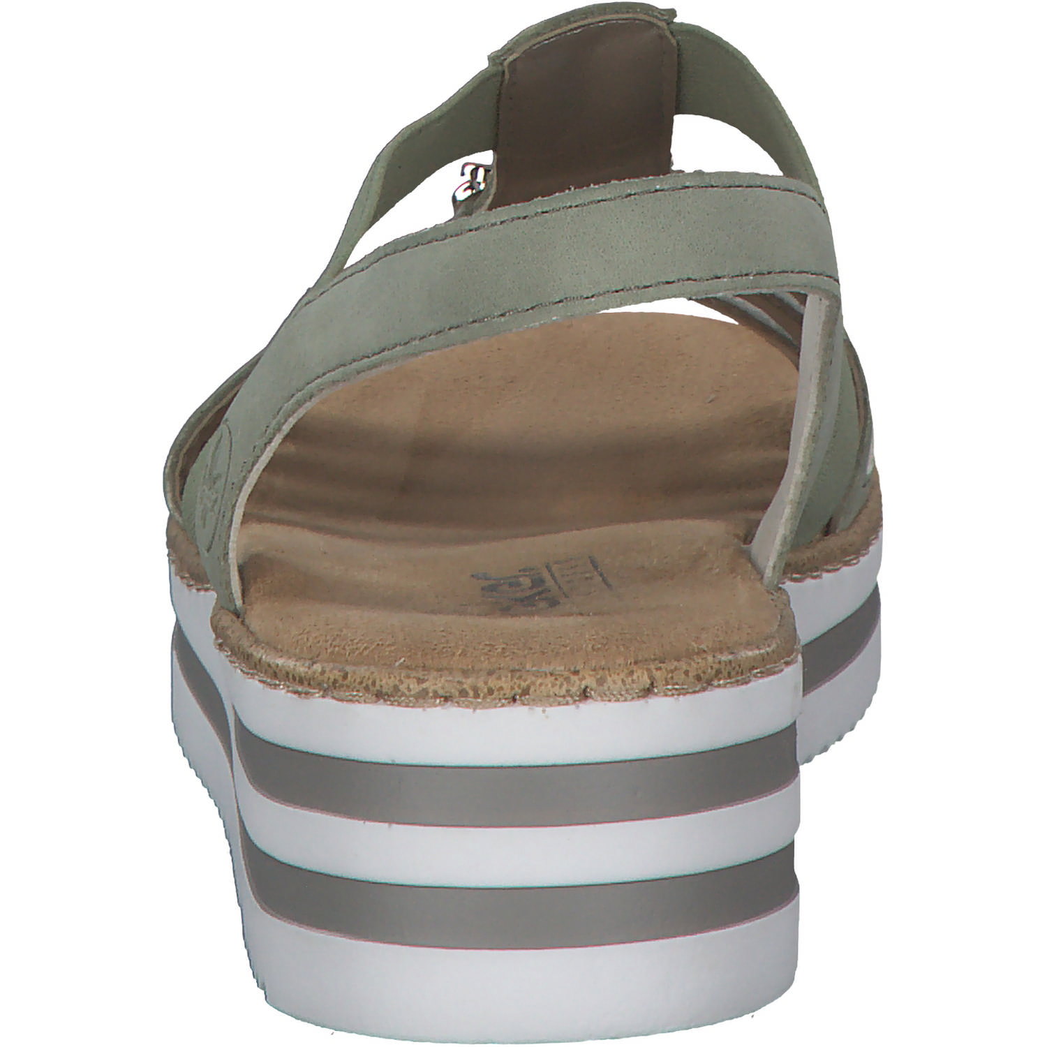 Rieker V0245, Plateau-Sandaletten, Damen, pistazie