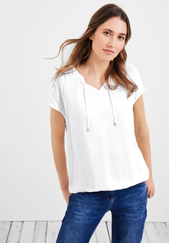 CECIL Bluse mit Tunikabändchen