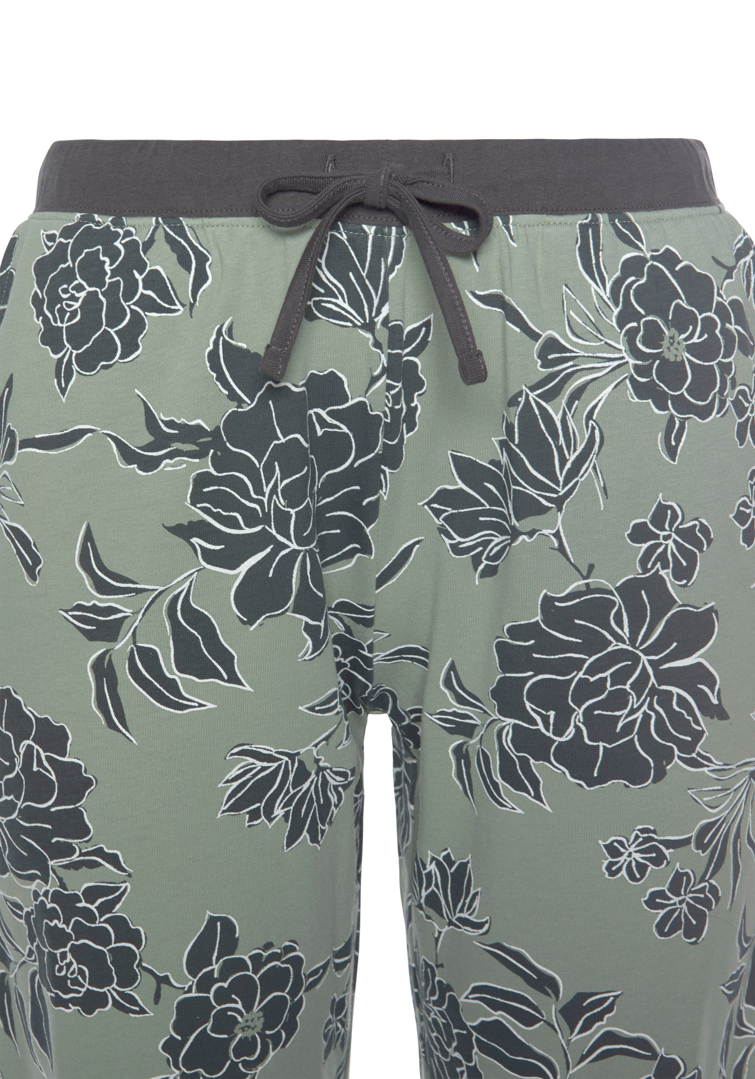 Vivance Dreams Pyjama (2 tlg., 1 Stück) mit großem Blumen-Druck