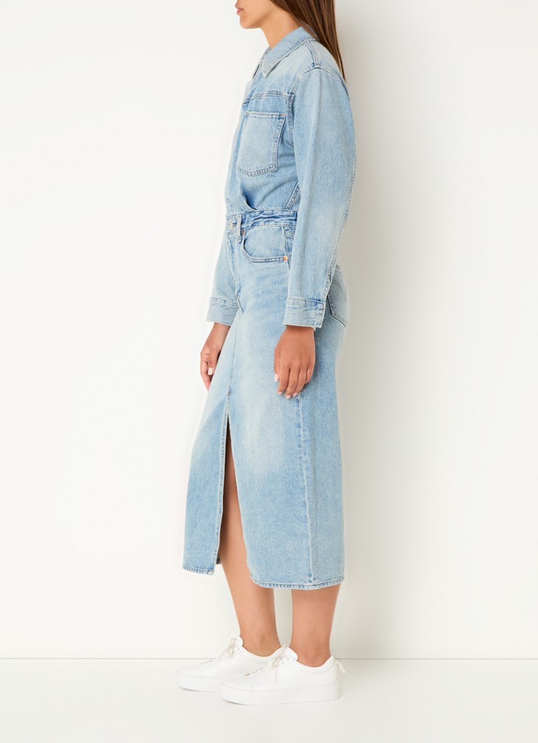 Vestido camisero midi de mezclilla Levi's con bolsillos en el pecho