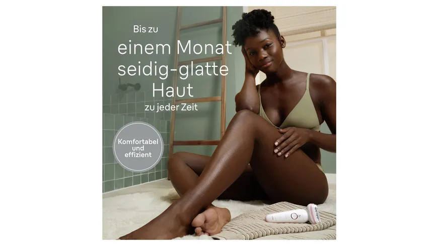 BRAUN Epilierer Silk-épil 9, 9-030 Weiß / Flamingorosa