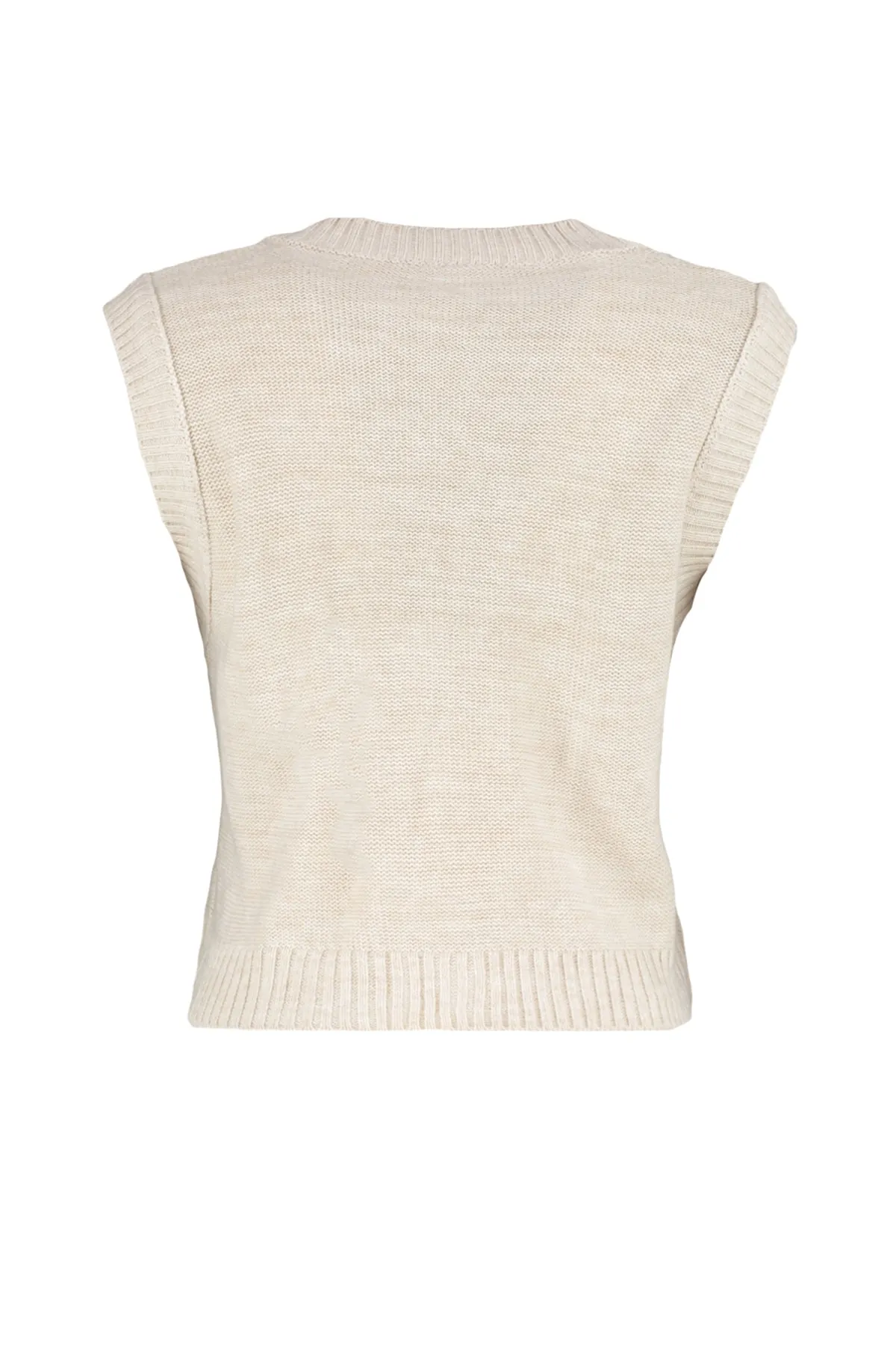 Trendyol Collection  Strickweste - Beige - Regular Fit