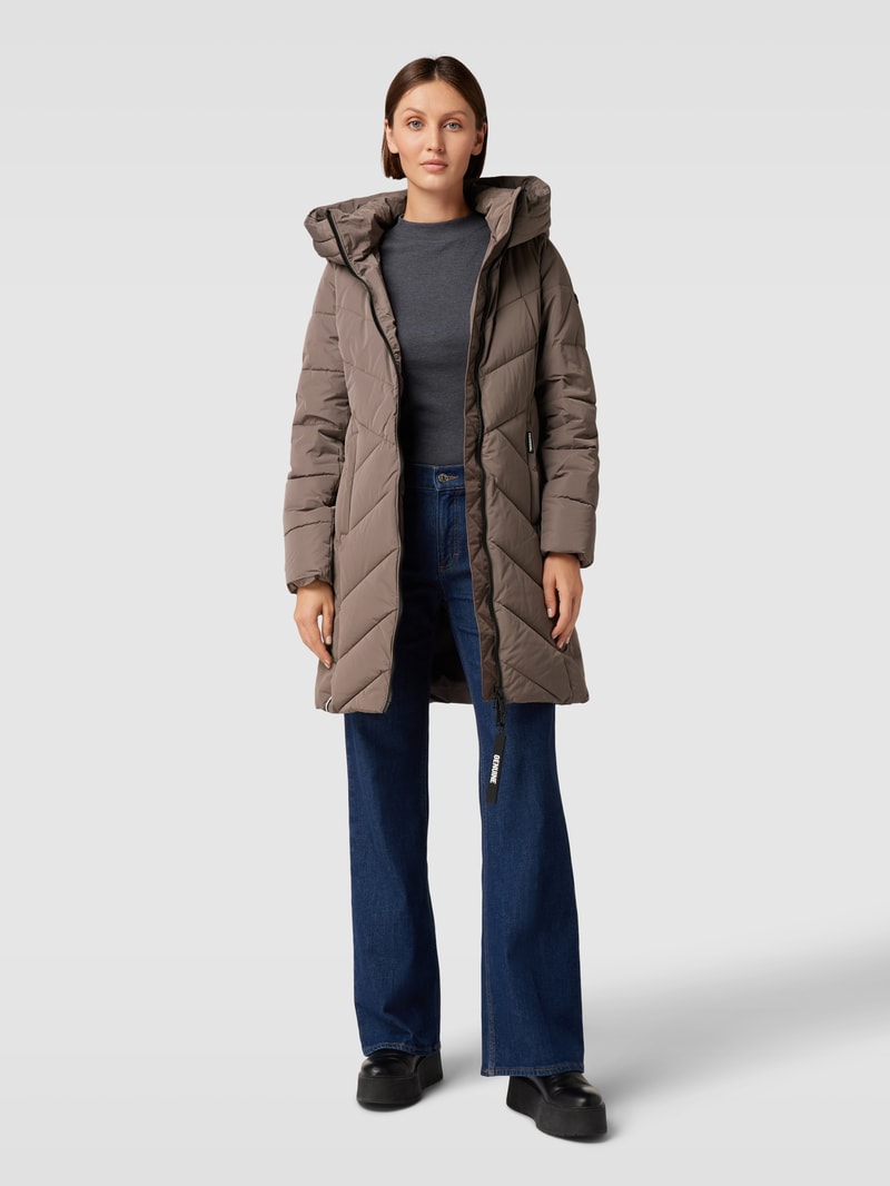 Steppjacke mit Kapuze Modell 'FORMIN' in taupe