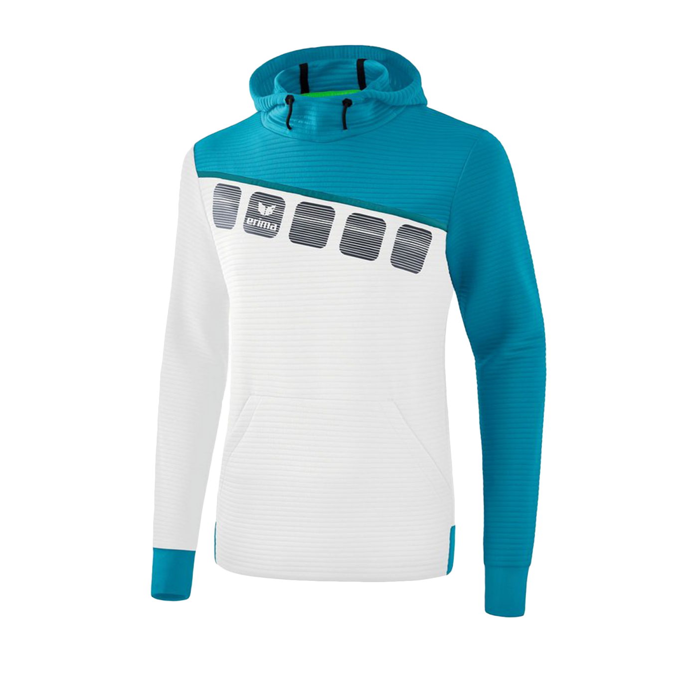 Erima 5-C Kapuzensweat Kids Weiss Blau