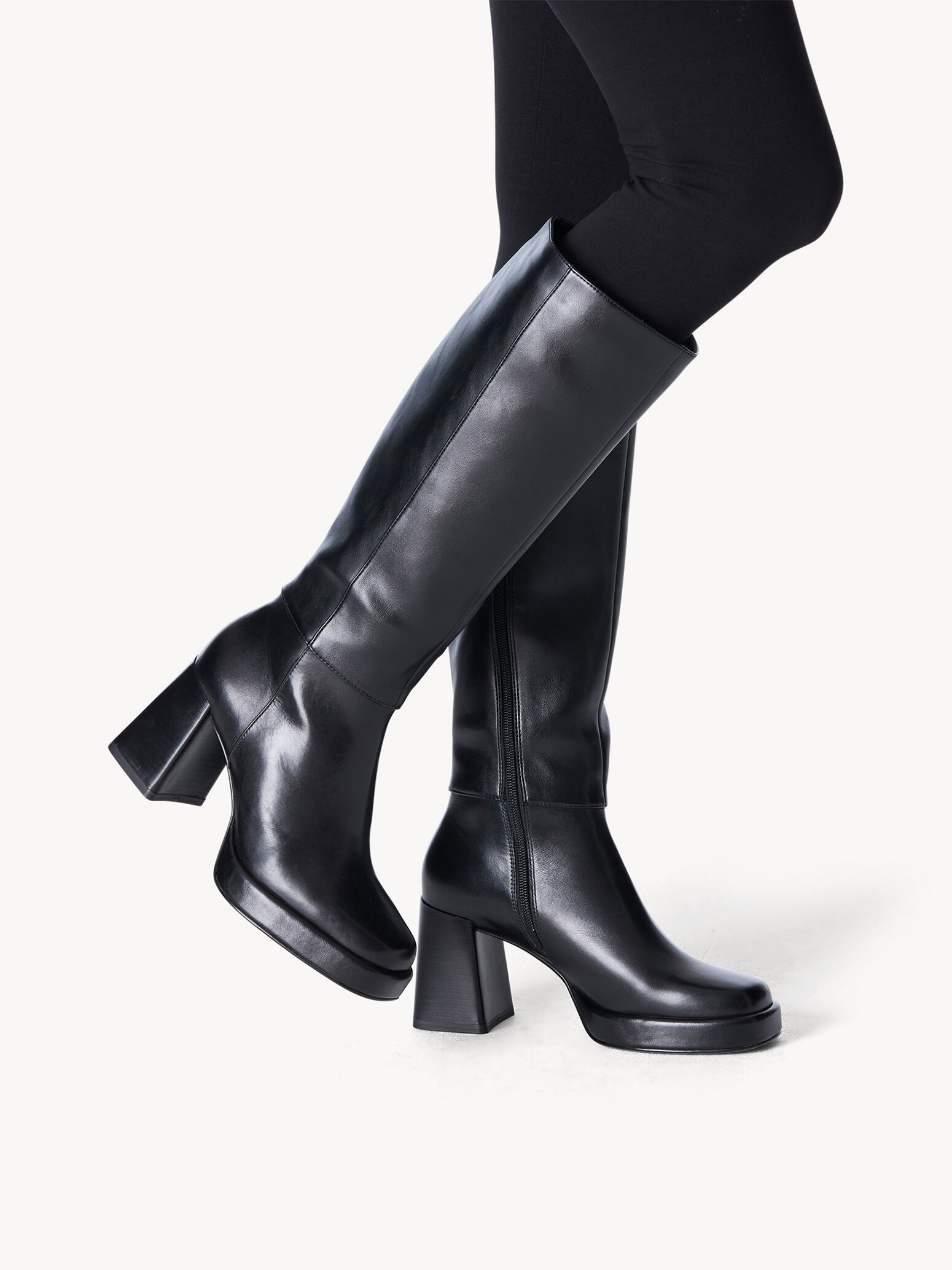 Bottes en cuir - noir