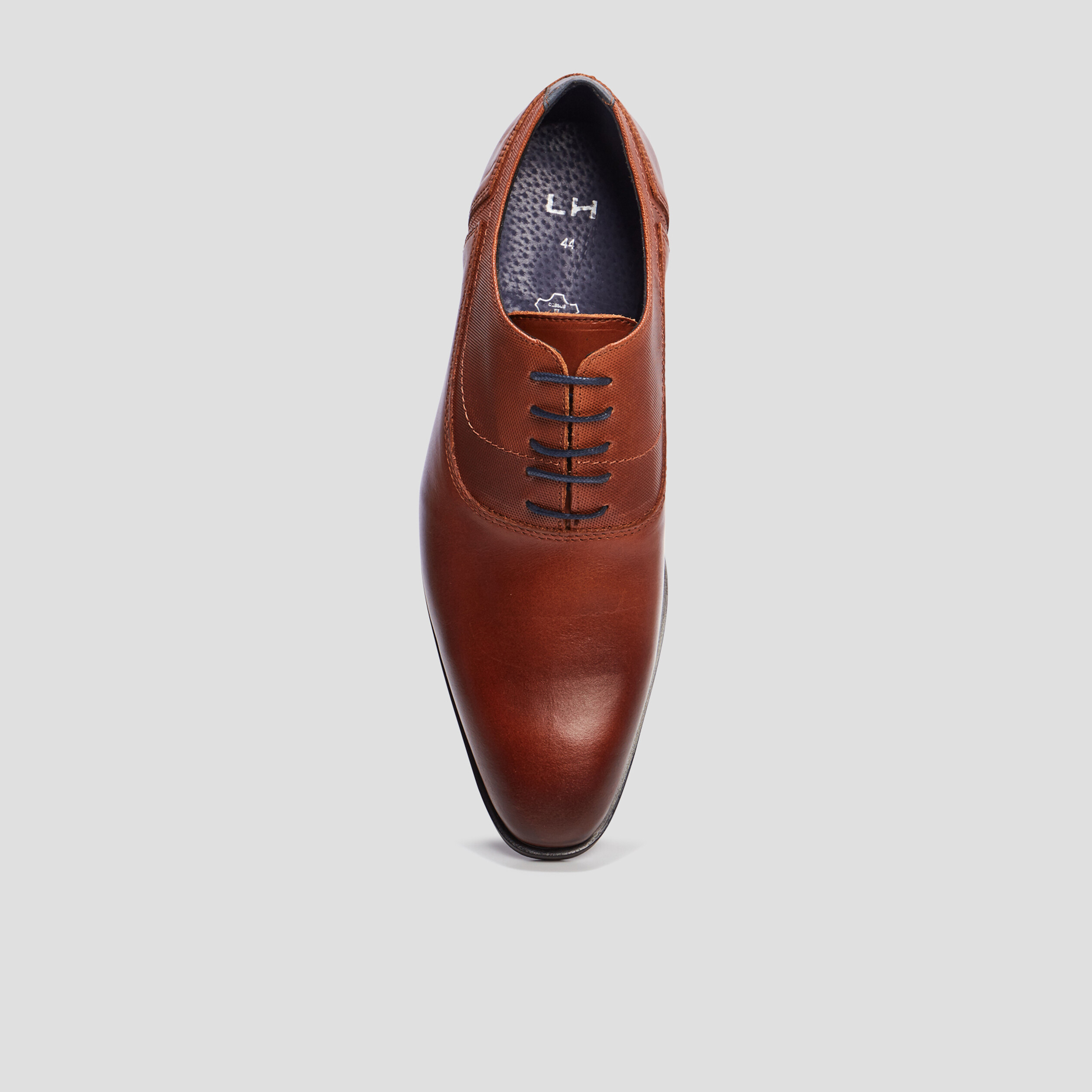 Derbies à lacets en cuir marron homme | La Halle