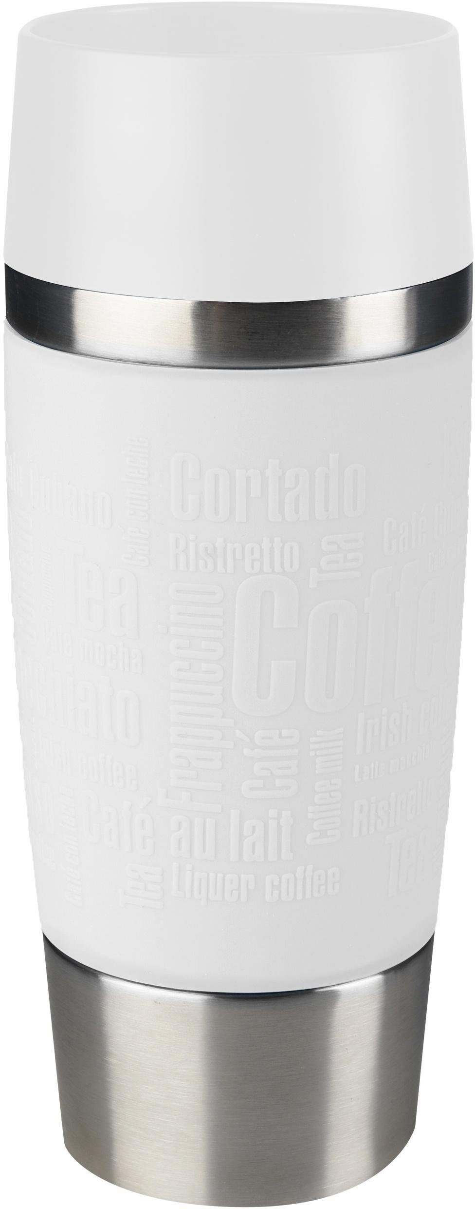 Emsa Thermobecher Travel Mug, Edelstahl, Edelstahl, 360°Trinköffnung, 4h heiß/8h kalt, 360 ml