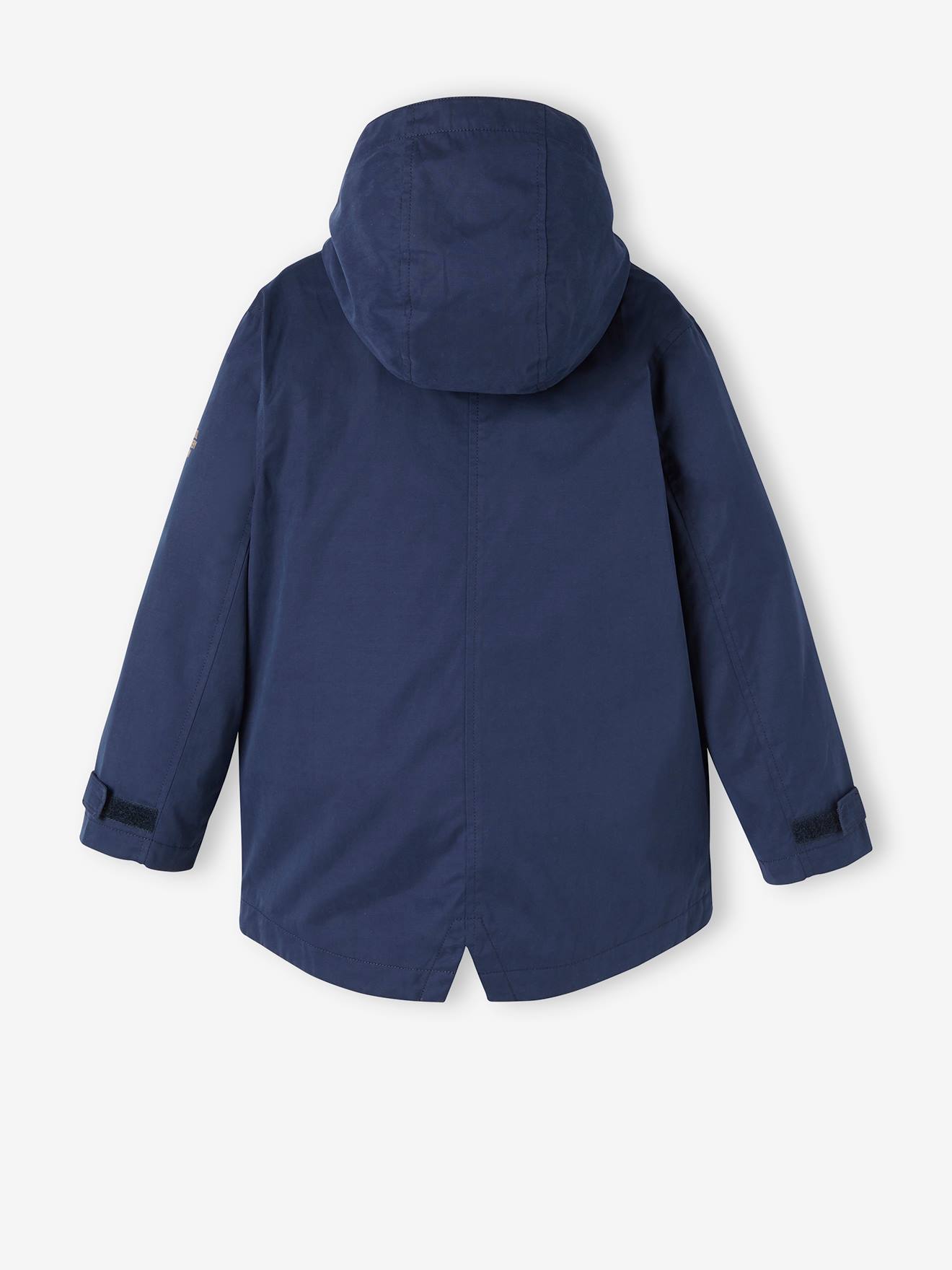 Parka 3 en 1 garçon mi-saison bleu grisé