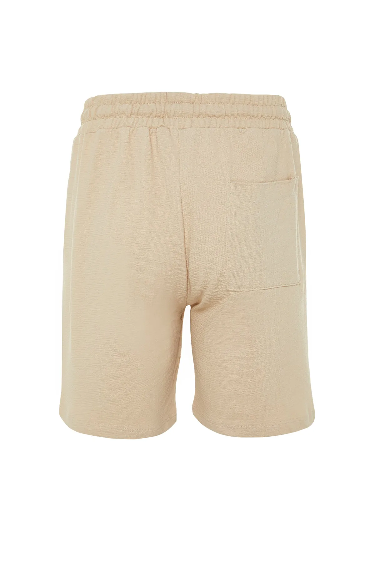 Trendyol Collection  Limitierte Auflage, beige, reguläre Shorts aus 100 % Baumwolle mit Struktur, TMNSS23SR00035