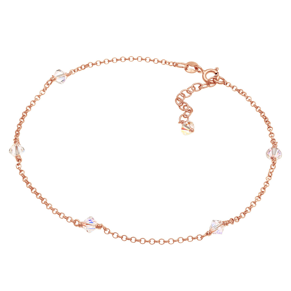 Elli Elli Bracelet de Cheville Femmes Bracelet de Cheville Classique avec Cristaux en  Bijoux