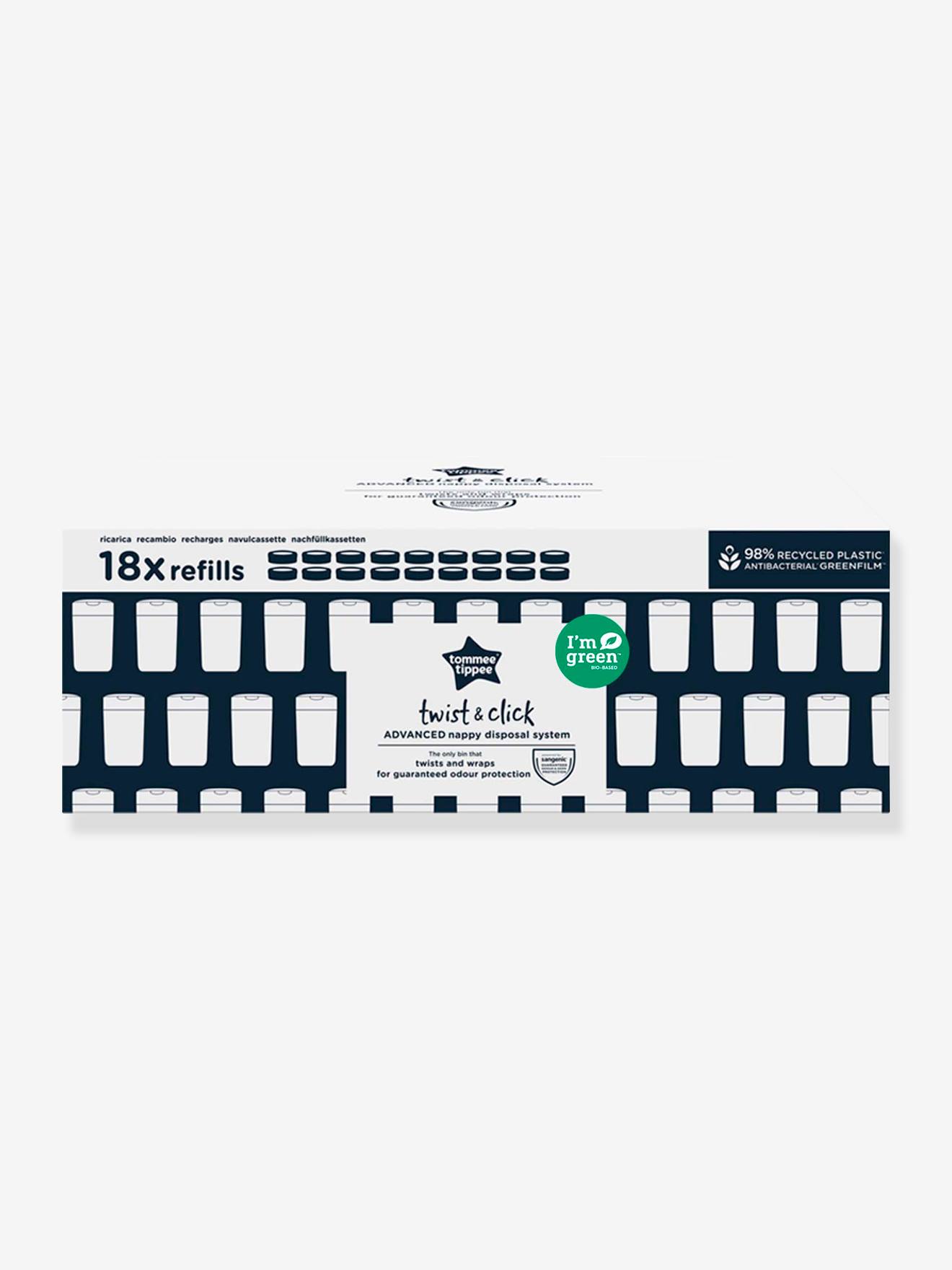 Tommee tippee 18 Nachfüllkassetten TWIST & CLICK Tommee tippee SANGENIC - grau