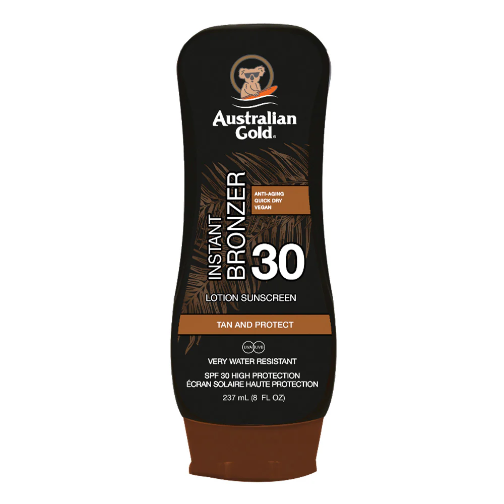 SPF30 napvédő testápoló azonnali bronzosítóval - Magas védelemmel ellátott napozótej.