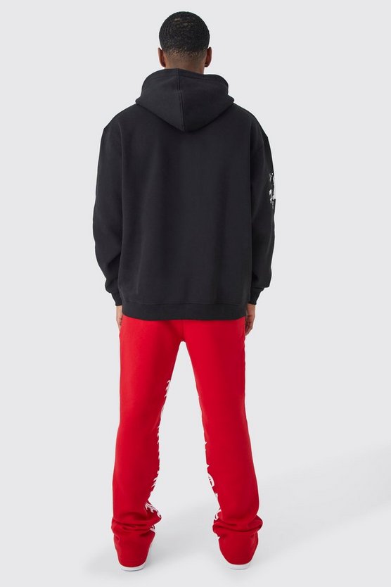 Slim-Fit Schlag-Jogginghose mit Print