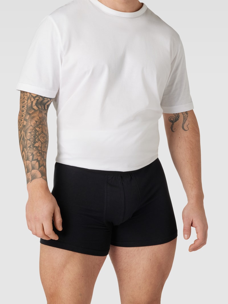 PLUS SIZE Trunks mit elastischem Logo-Bund im 2er-Pack in rot