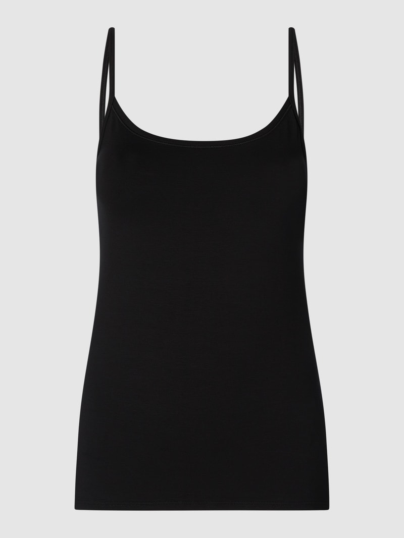 Top aus Single Jersey Modell 'Natural Comfort' in schwarz