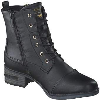 Mustang Schnürstiefelette in schwarz