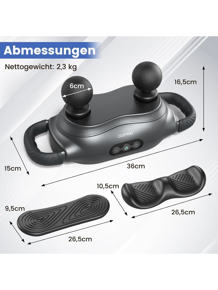 COSTWAY Elektrische Massagepistole Handmassagegerät in Schwarz günstig kaufen onesize