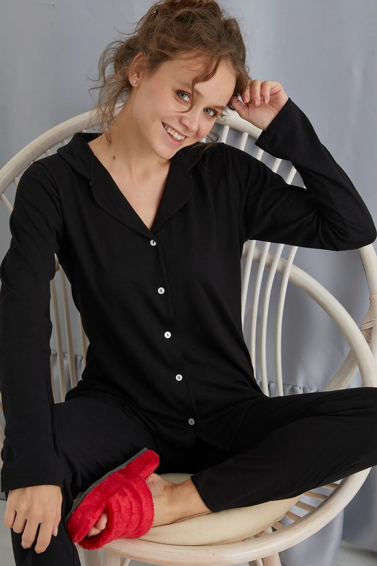 STRAWBERRY  Pyjama-Set mit Knöpfen