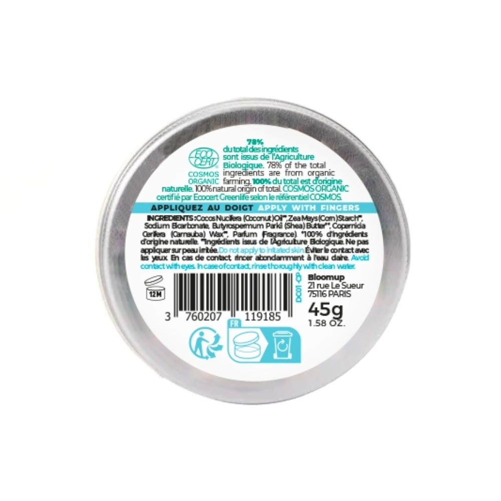 Energie Fruit deocreme 48h monoi certified organic by ecocert