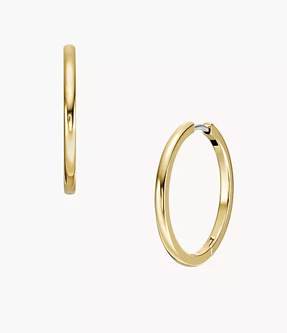 Fossil Creolen-Ohrringe Ellis Essentials Edelstahl goldfarben