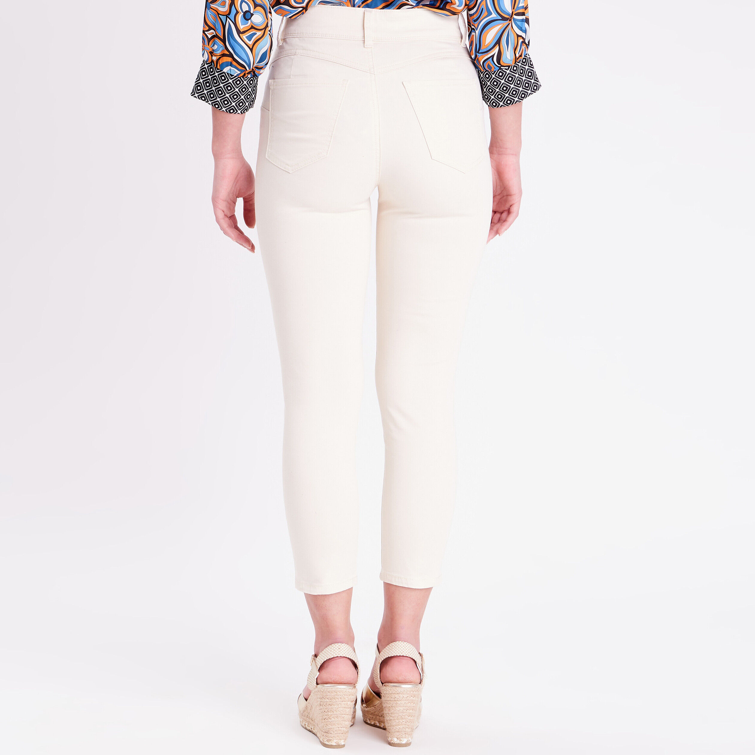 Pantalon slim push up 7/8ème ivoire femme | Cache Cache