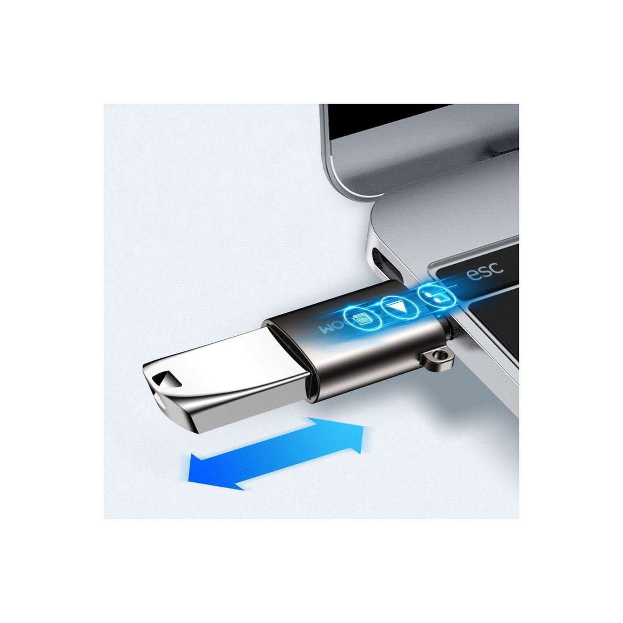 Joyroom Adapter USB 3.2 Gen 1 (männlich) - USB Typ C (weiblich) schwarz (S-H151 schwarz)