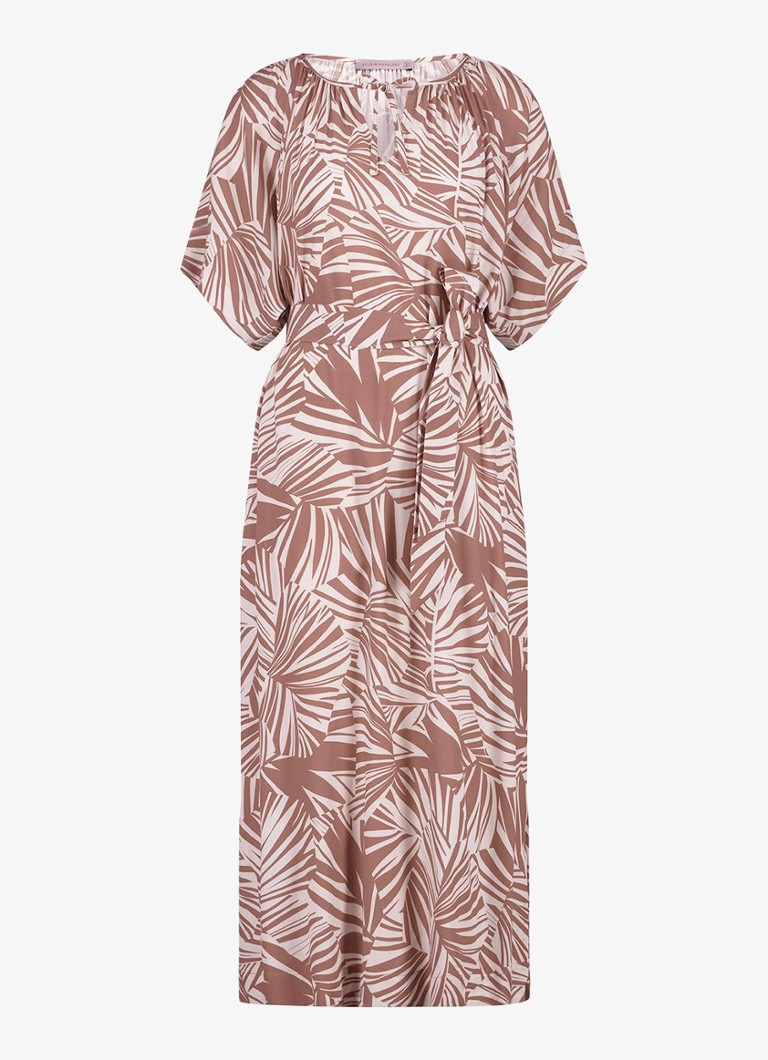 Abito midi Studio Anneloes Ivy con stampa grafica e cintura da annodare