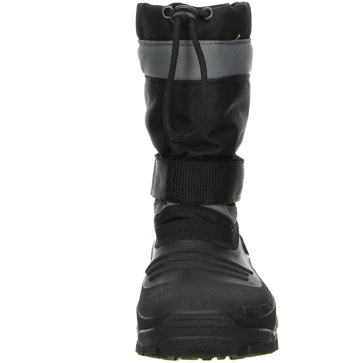Kinder Jungen Mädchen gefütterter Winterstiefel Snowboots Klettverschluss schwarz