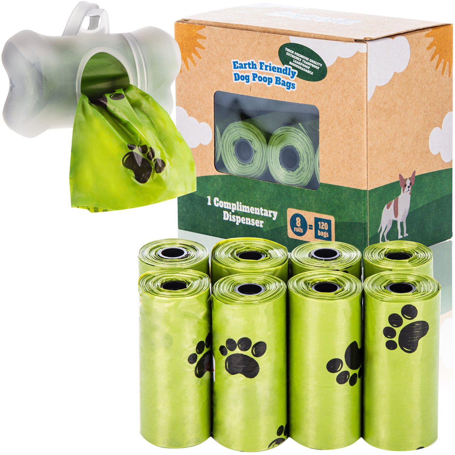 all Pets United Hunde-Geschirr Hundekotbeutel, Kompostierbare Kotbeutel, Biologisch abbaubare Hundebeutel