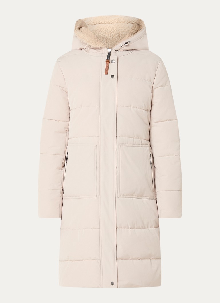 Moscow Abi quilted jacket with stitched pockets and hood