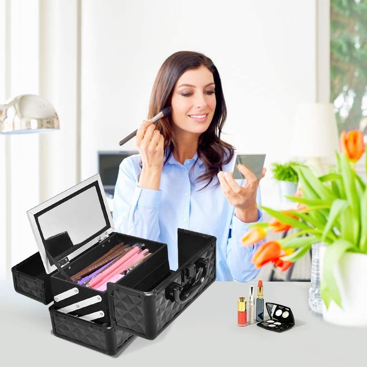 KOMFOTTEU Kosmetikkoffer Schminkkoffer, für Make-up