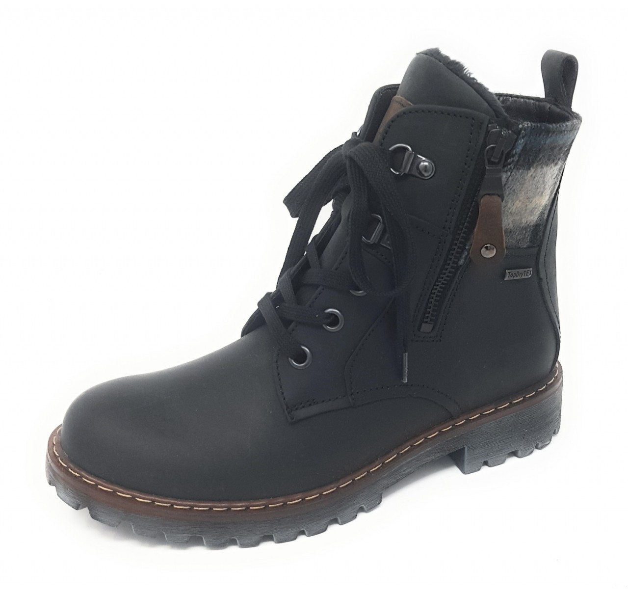JOSEF SEIBEL Stiefeletten schwarz MARTA 52 schwarz/karo