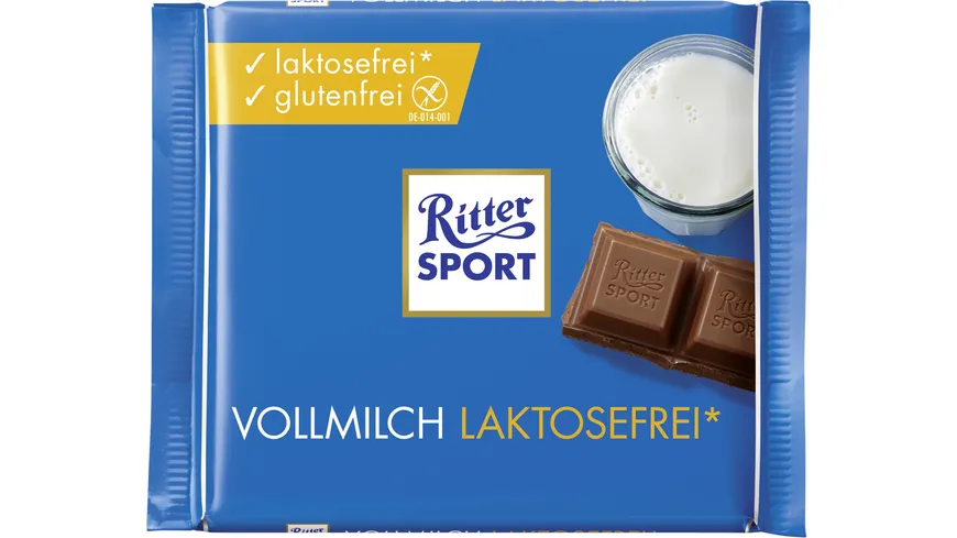Ritter Sport Schokolade Vollmilch Laktosefrei 100 g