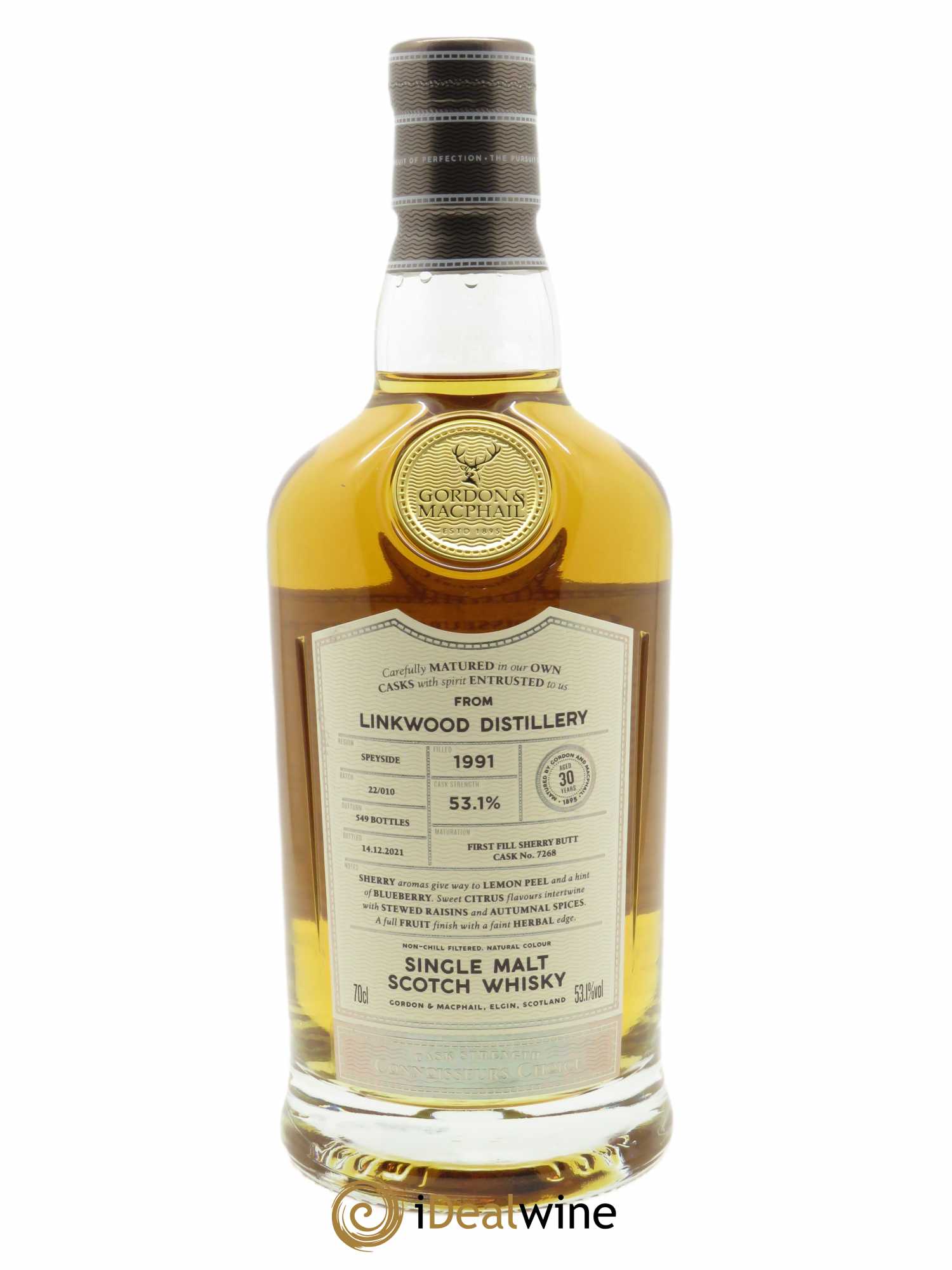 Whisky Linkwood Gordon & Macphail  1991 - Lot de 1 Bouteille