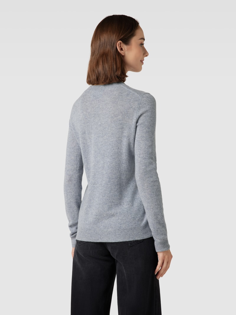 Kaschmirpullover in melierter Optik in mittelgrau meliert