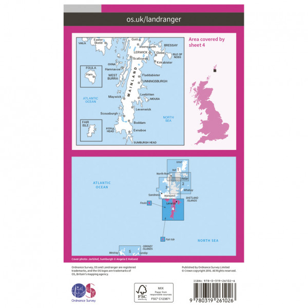 Ordnance Survey - Shetland - South Mainland L004 - Wanderkarte