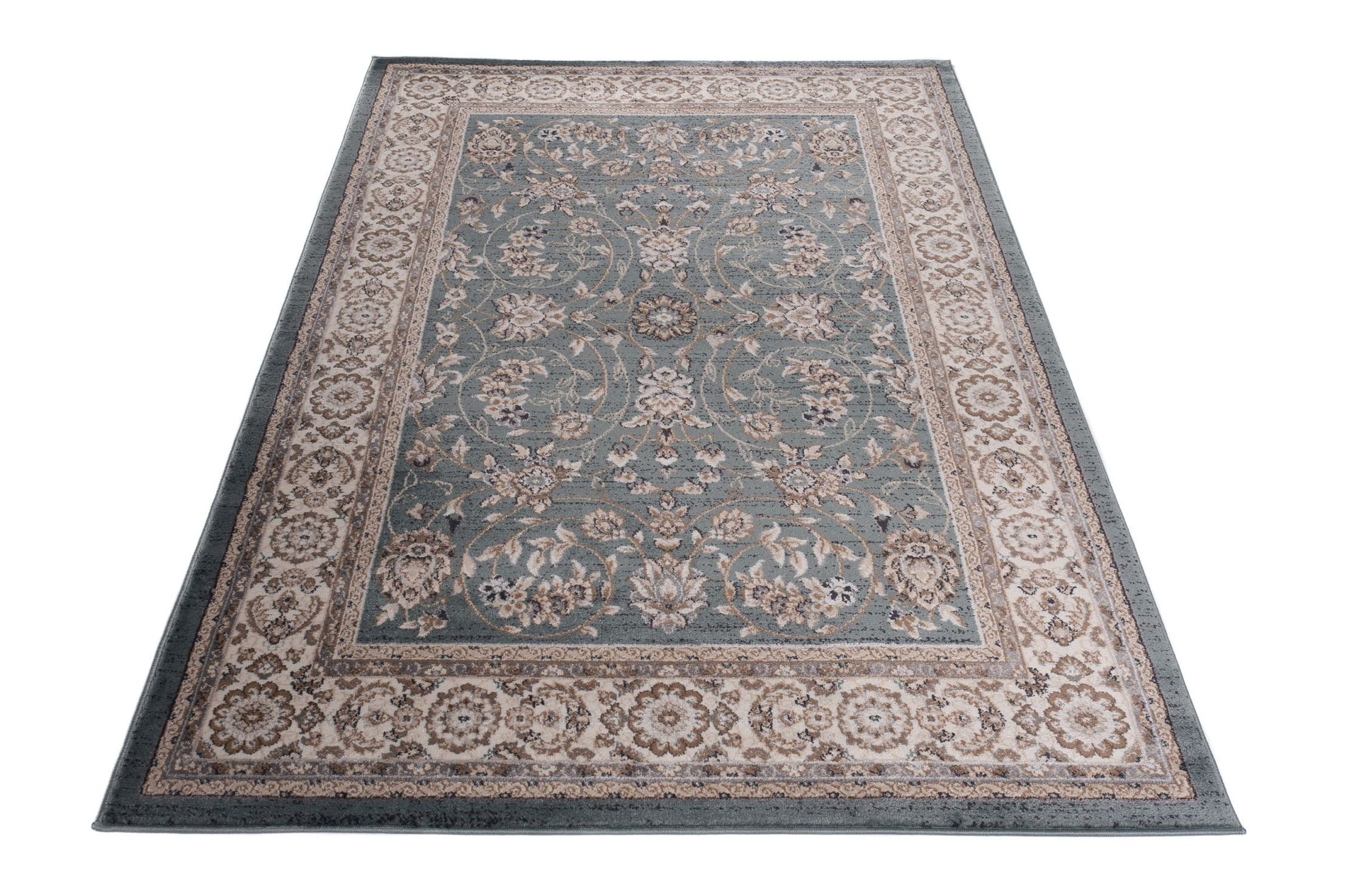 Orientteppich Oriente Teppich - Traditioneller Teppich Orient Blau, Mazovia, 60 x 100 cm, Geeignet für Fußbodenheizung, Pflegeleicht, Wohnzimmerteppich