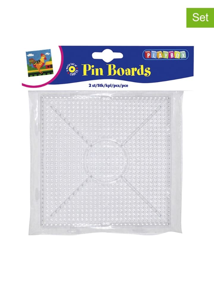 Playbox 2tlg. Set: Steckplatten für Bügelperlen - ab 5 Jahren günstig kaufen onesize