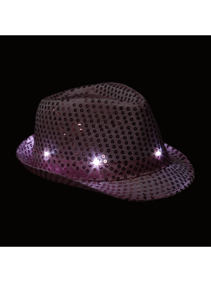 relaxdays 2 x Paillettenhut LED in Rosa günstig kaufen onesize