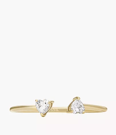Fossil Ring Sadie Tokens Of Affection Toi Et Moi Edelstahl goldfarben