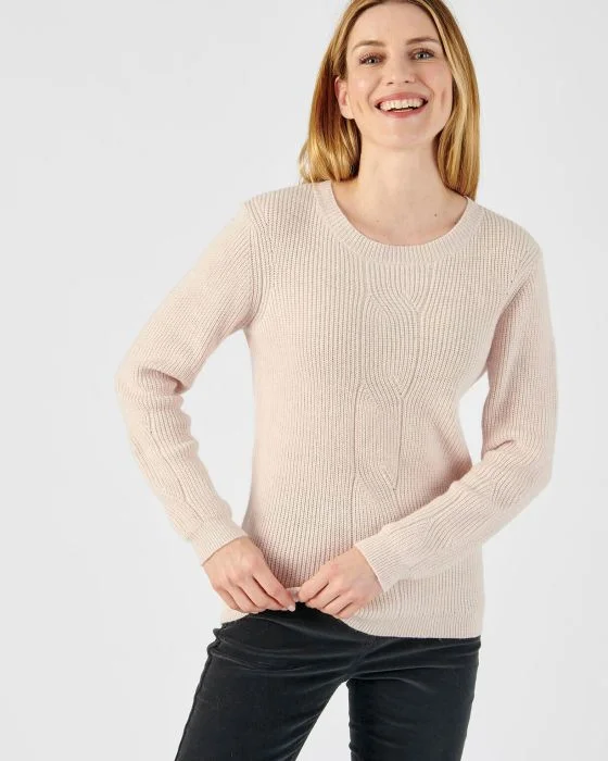 Pull col rond mélange alpaga