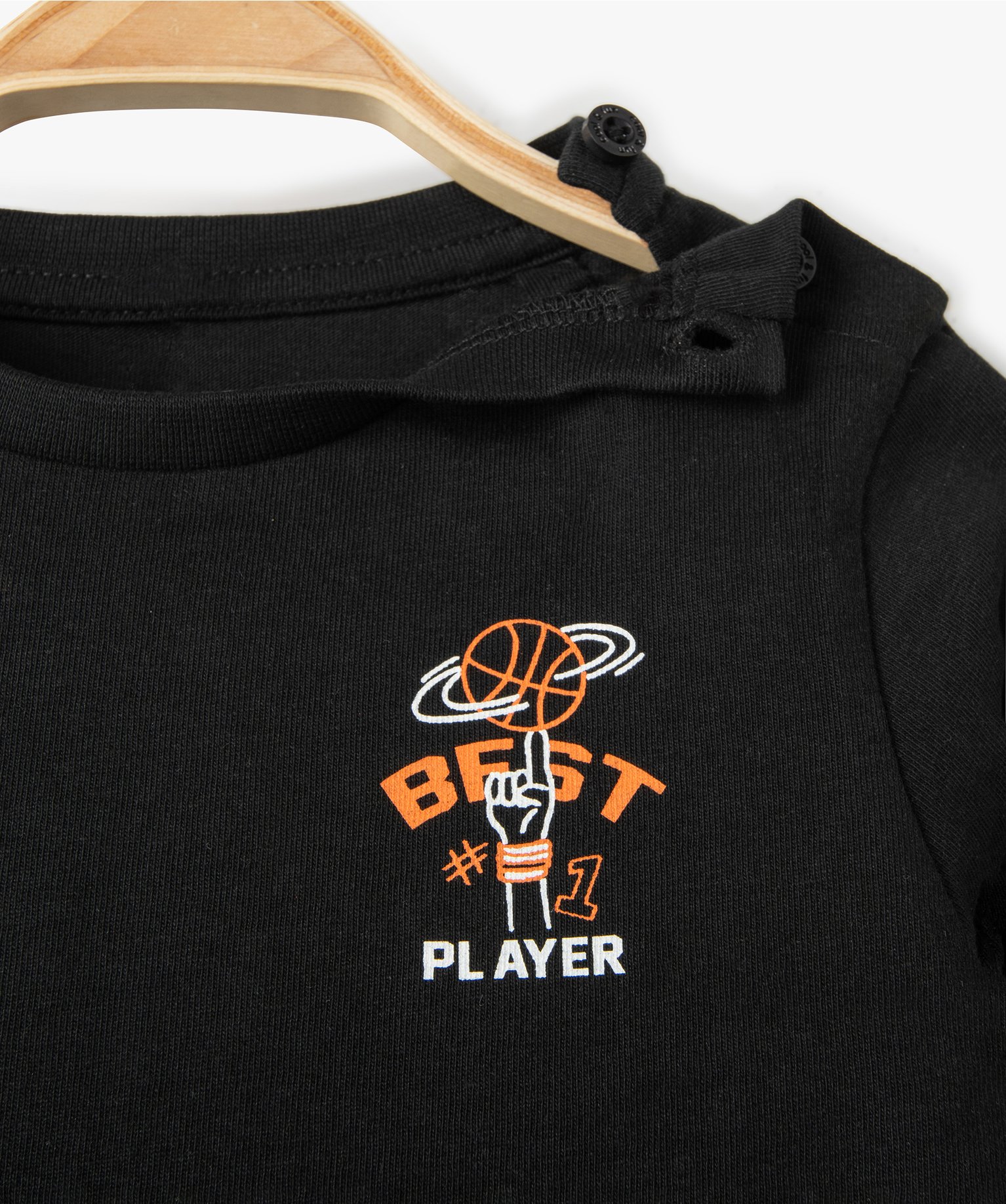 Tee-shirt bébé Garçon à manches longues effet 2 en 1 noir | GEMO