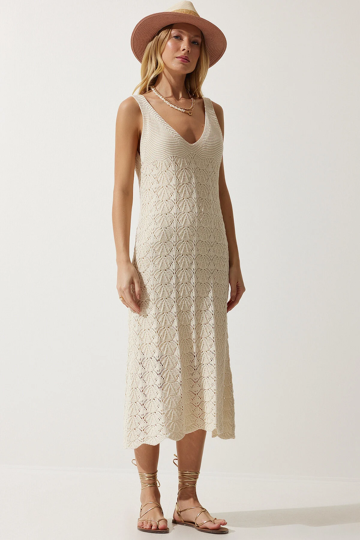 Happiness İstanbul  Kleid - Beige - A-Linie