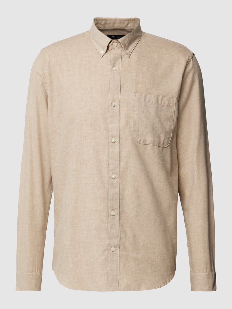 Freizeithemd mit Under-Button-Down-Kragen Modell 'trostol' in taupe