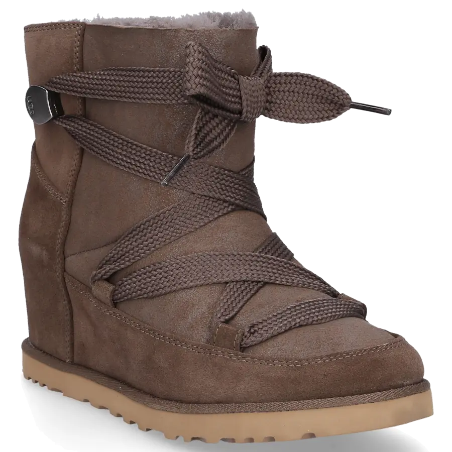UGG - Snowboots CLASSIC FEMME LACE-UP gefüttert - oliv