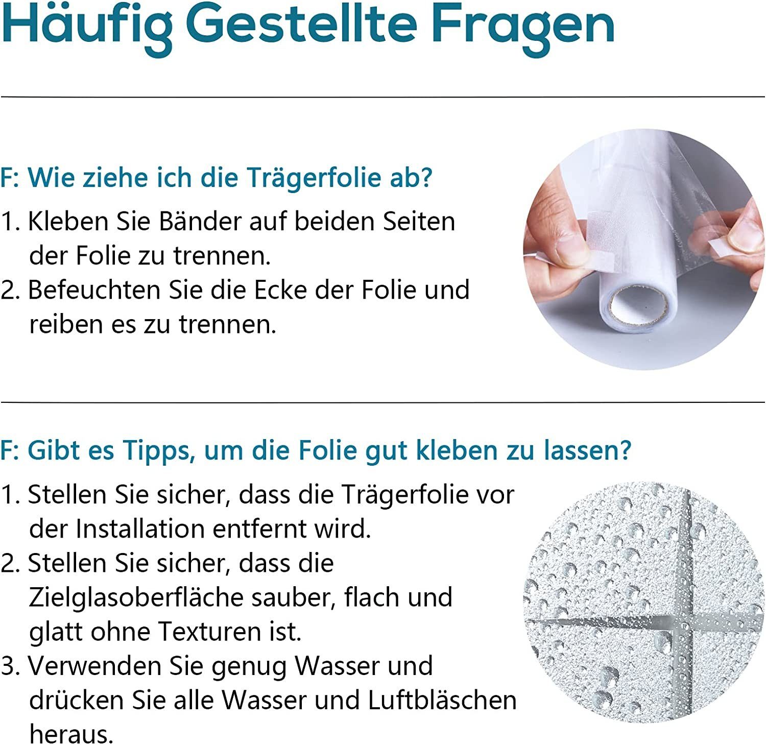 Fensterfolie Fensterfolie Blickdicht Sichtschutzfolie Statisch Haftend 45 * 200 cm, Devenirriche