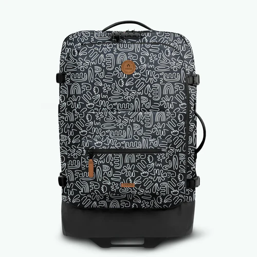 Medium 2-wheel soft suitcase Amiens black